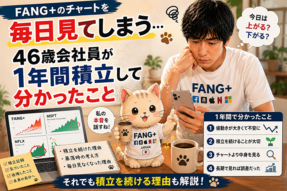 ANG＋を1年間積み立てて分かったことを紹介するアイキャッチ画像