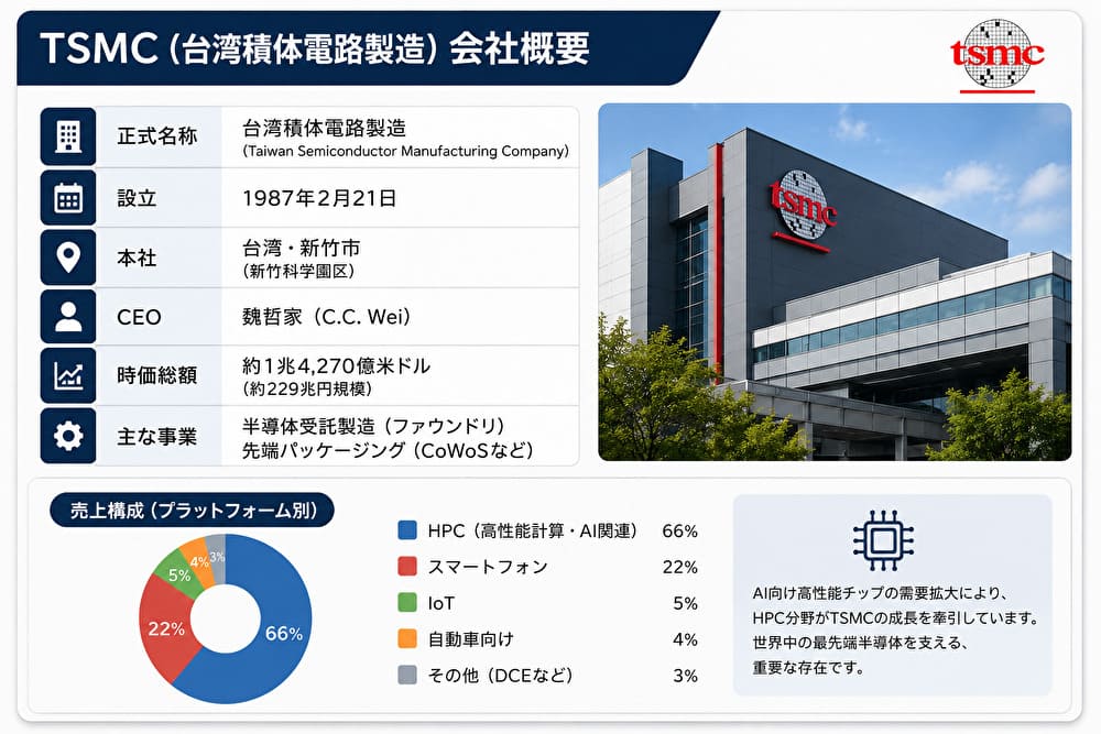 TSMCの会社概要をまとめたカード