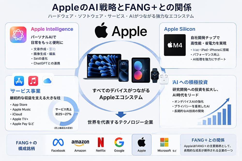 AppleのAI戦略とFANG＋との関係
