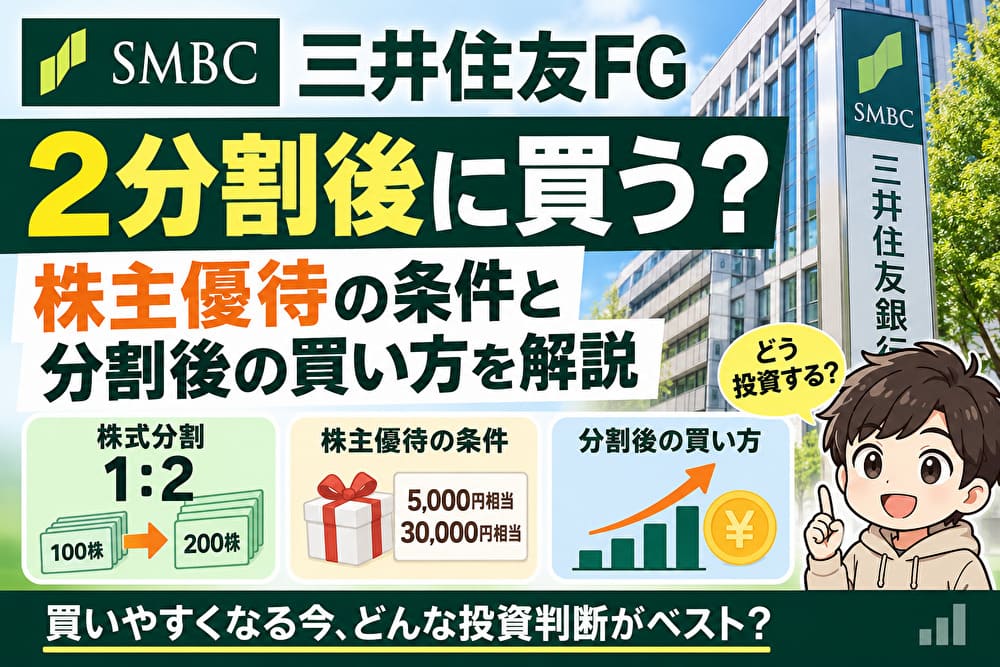 三井住友FGの2分割と株主優待の条件、分割後の買い方を解説